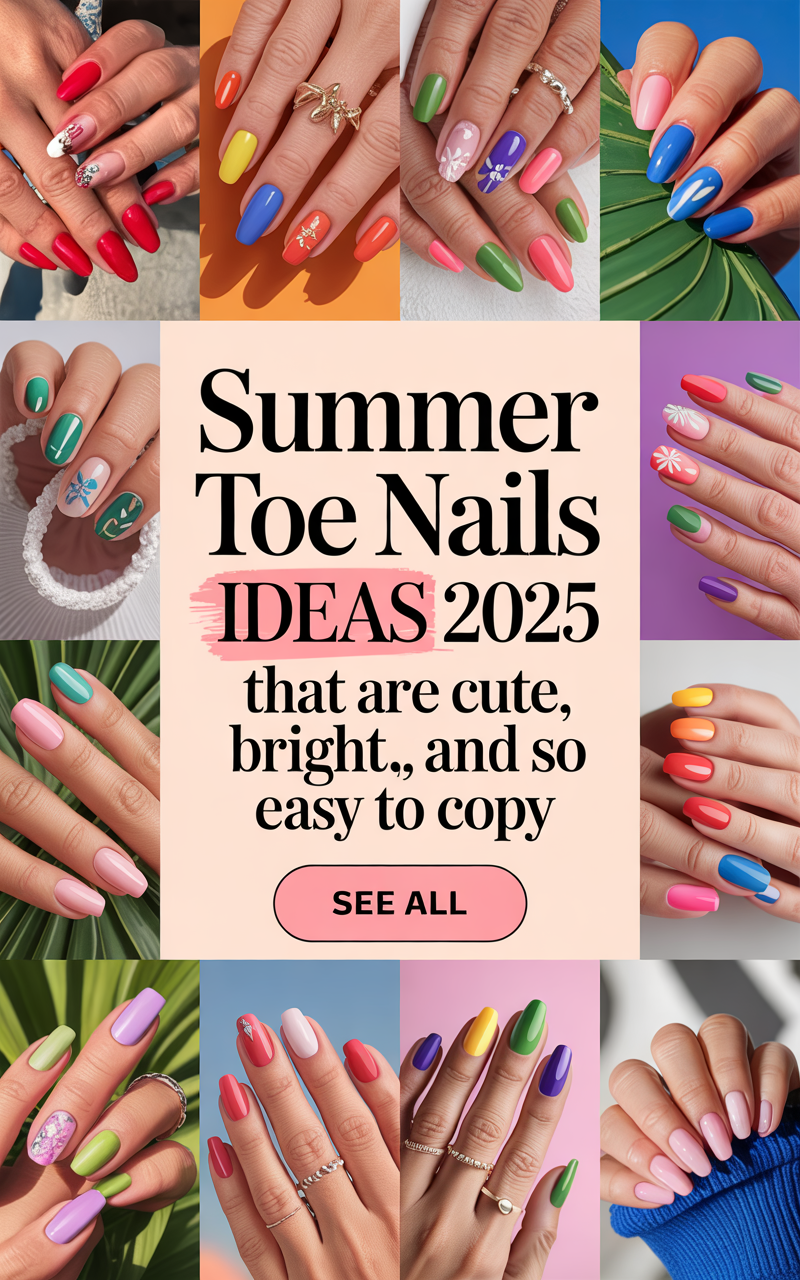 Summer Toe Nails Ideas 2025 That Are Cute, Bright, and So Easy to Copy