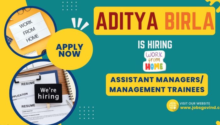 Aditya Birla is Hiring Work From Home/Office for Assistant Managers | Apply Online | Government Jobs India