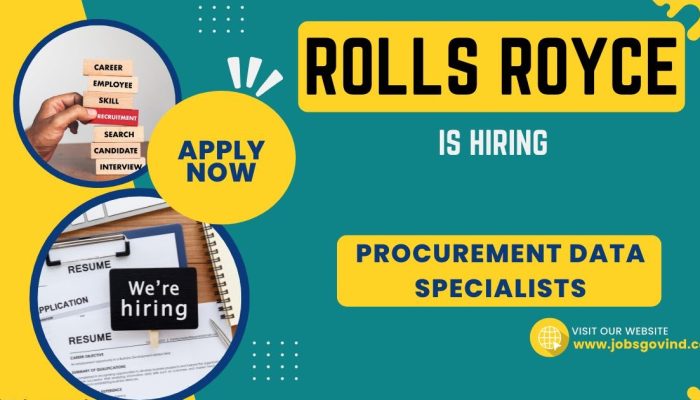 Rolls Royce is Hiring for Procurement Data Specialists | Apply Online | Government Jobs India