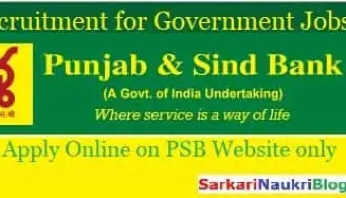 Specialist Officer Recruitment in Punjab Sind Bank 2024